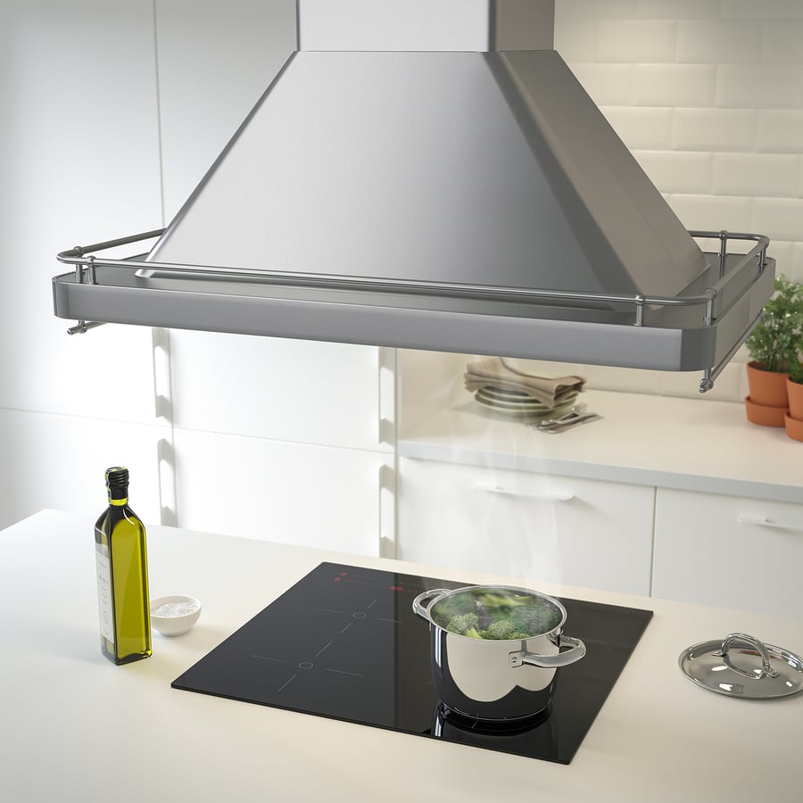 Ceilingmounted extractor hood, OMNEJD, stainless steel, 90 cm IKEA