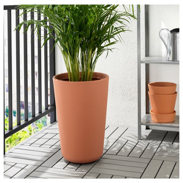 ostlig plant pot in outdoor red brown 32 cm ikea