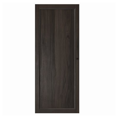 OXBERG dark brown wooden door, simple design, fiberboard material.