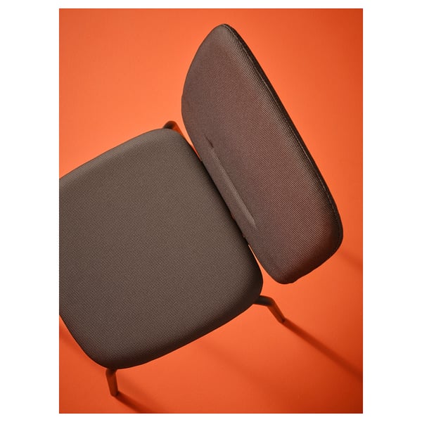 PÅBODA Chair, black/Remmarn dark grey