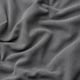 Close-up of gray striped, soft corduroy fabric, showcasing its thick, comfortable texture and subtle lustre.