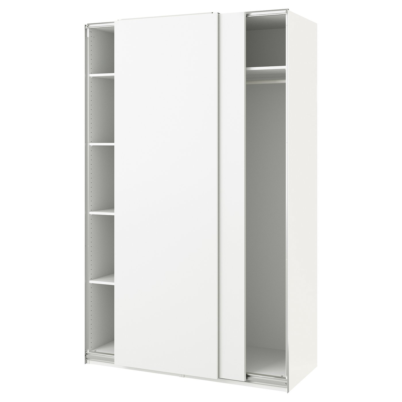 PAX / HASVIK wardrobe, white/white, 150x66x236 cm - IKEA