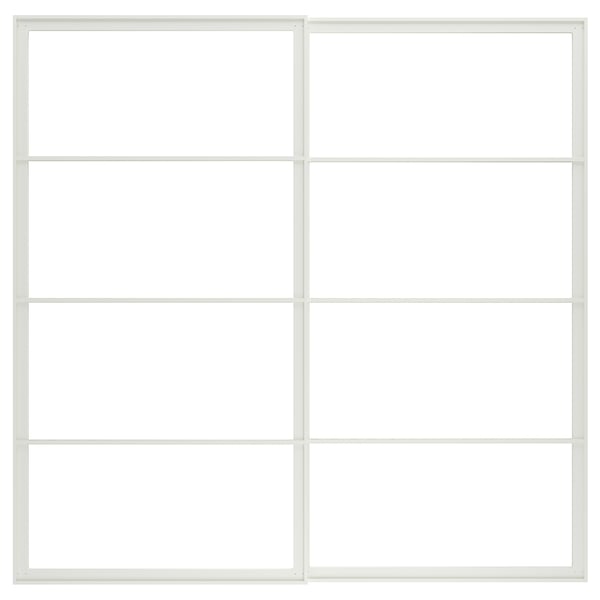 PAX wardrobe frame, white, rectangular, six-compartment design.