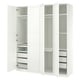 PAX / TYSSEDAL Wardrobe combination, white white/white, 200x60x236 cm