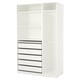 Option: A white ikea PAX wardrobe with drawers and shelves.