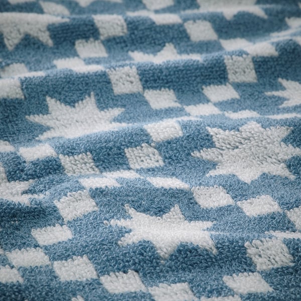 Blur pattern light blue white towel soft thick 100% cotton.