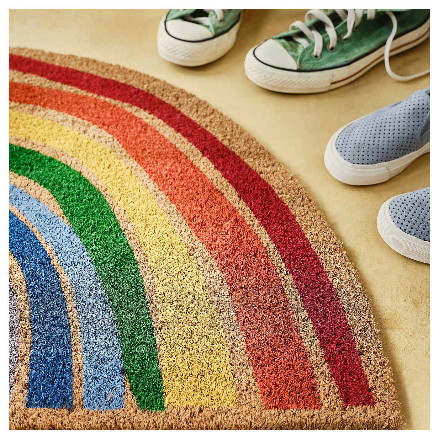 PILLEMARK door mat, indoor, rainbow, 50x90 cm - IKEA