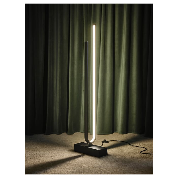 PILSKOTT LED floor lamp, smart black IKEA