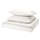 PILTANDVINGE white duvet cover set, smooth, recycled polyester, rectangular, clean design.