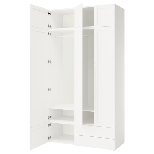 PLATSA Wardrobe combination white/Sannidal white IKEA