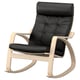 POÄNG Rocking-chair, birch veneer/Grann black