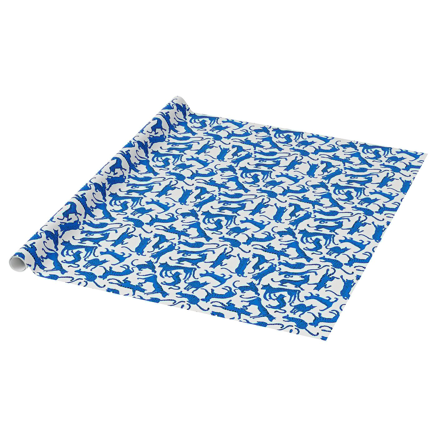 PURKEN Gift wrap roll, blue cat, 3.0x0.7 m IKEA