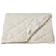 Option: RÅDHUSVIN mattress protector: off-white, breathable cotton & wool, with elastic straps.