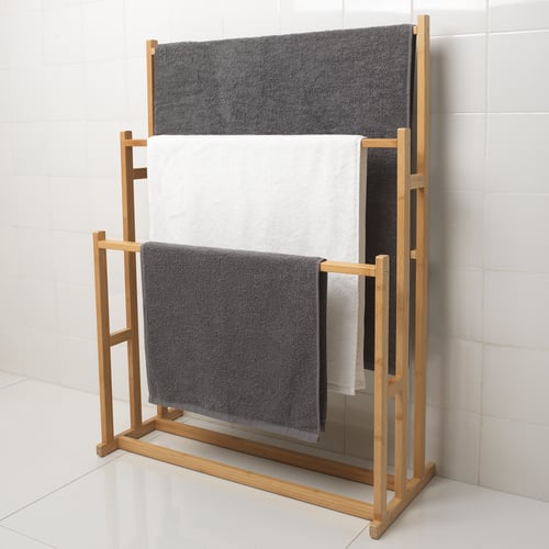 RÅGRUND Towel stand with 3 rails, bamboo IKEA