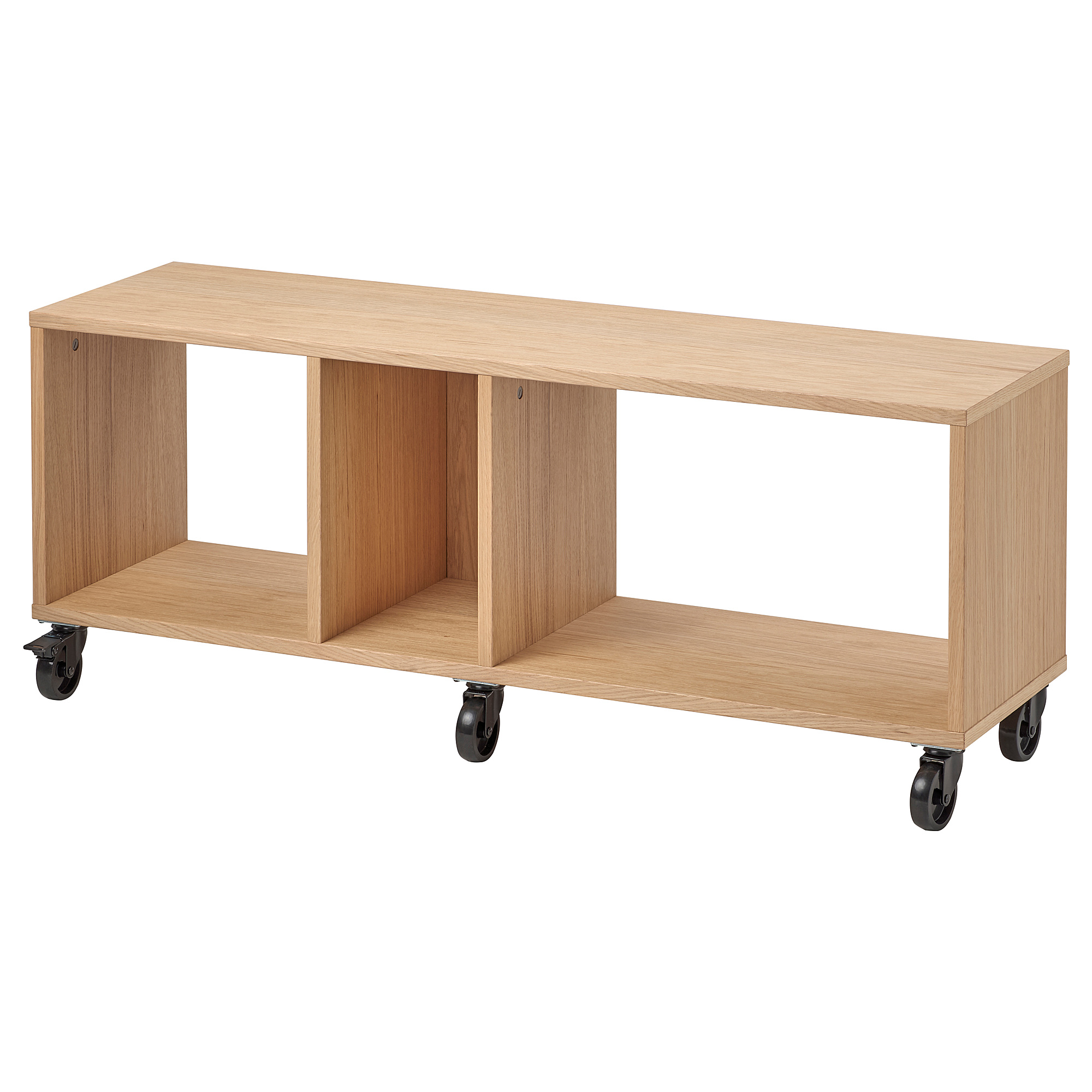 RÅVAROR Bench on castors oak veneer IKEA