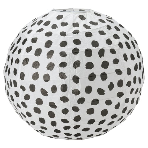 REGOLIT Pendant lamp shade, white/black handmade, 45 cm IKEA
