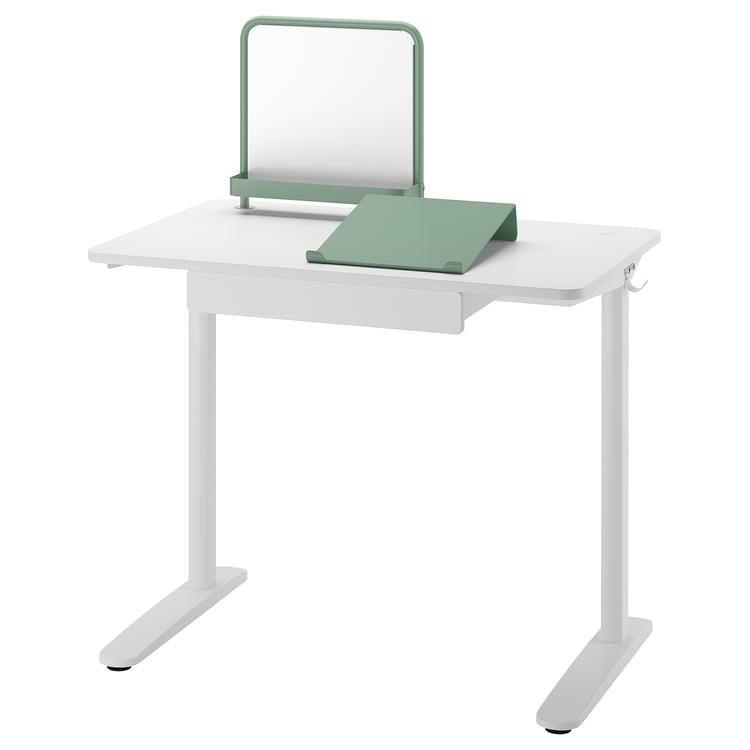 RELATERA Desk combination white/light greygreen IKEA