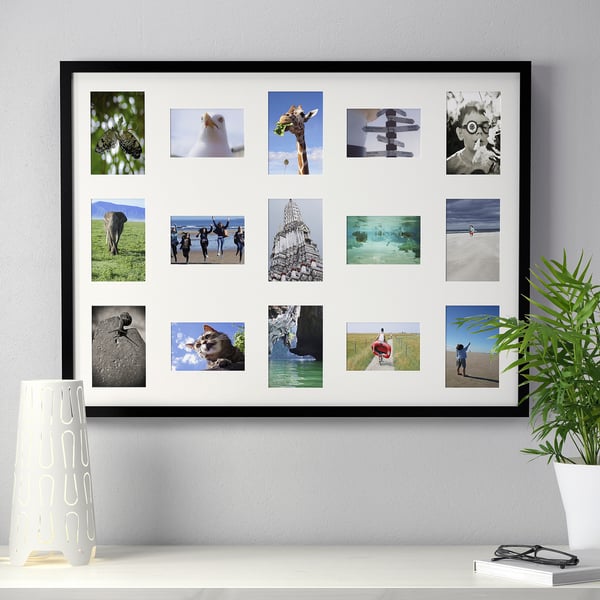 ribba frame for 15 pictures black 60x80 cm ikea