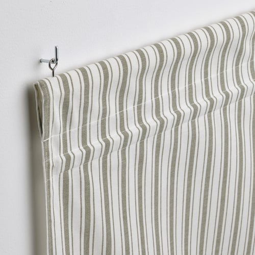 RINGBLOMMA Roman blind, white/green/striped, 90x160 cm IKEA