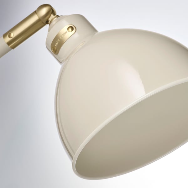 Modern desk lamp, adjustable glossy white.