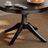 ROSENTORP Extendable table, black, 110/155 cm