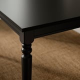 ROSENTORP Extendable table, black, 155/215x87 cm