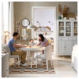 ROSENTORP Extendable table, white, 110/155 cm