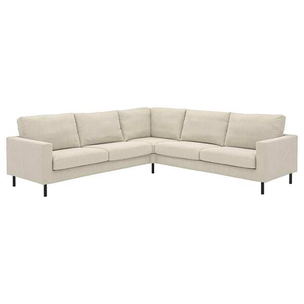 SALTSJÖBADEN Corner sofa, 4-seat, Fridtuna light beige