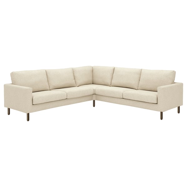 SALTSJÖBADEN Corner sofa, 4-seat, Vittangi light beige/white