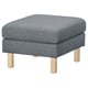 A grey SALTSJÖBADEN footstool with light wood legs.