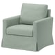 SALTSJÖBADEN Cover for rocking/swivel armchair, Gunnared light green