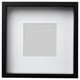 Black square picture frame with white inner mat.