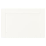 SANNIDAL white wardrobe door. Simple, rectangular design for platsa storage. Made of particle and fiberboard.