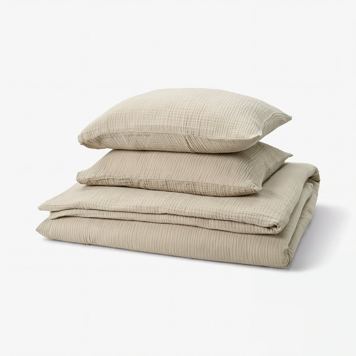 SCHERSMIN Duvet cover and 2 pillowcases, grey-beige, 200x200/60x70 cm
