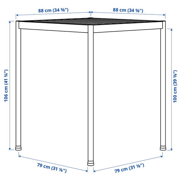Illustration with measurements for the product: SEGERÖN.