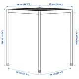 Illustration with measurements for the product: SEGERÖN.