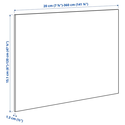 Illustration with measurements for the product: SIBBARP.