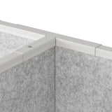 Corner connector for SIDORNA room dividers.
