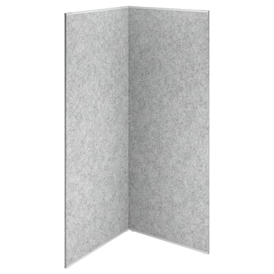 SIDORNA room divider, gray, triangular, particle board, pet, steel connections.