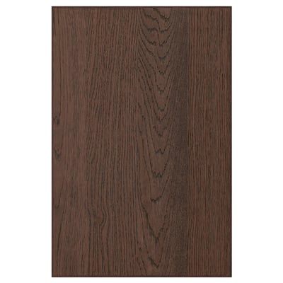 Dark wooden oak veneer panel with visible grain texture, rectangular shape, uniform color.