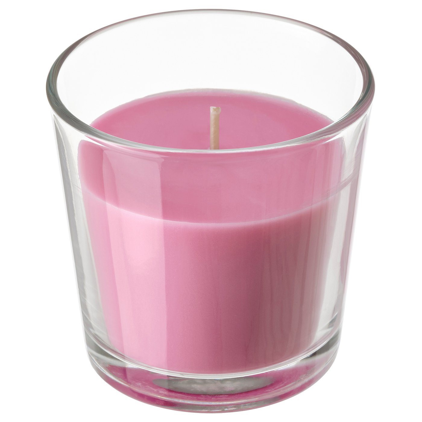 SINNLIG Scented candle in glass, Cherries/bright pink, 7.5 cm IKEA