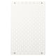 SKÅDIS white pegboard, rectangular, wall-mountable organizer with evenly spaced holes for accessories, made of steel and acrylic paint.