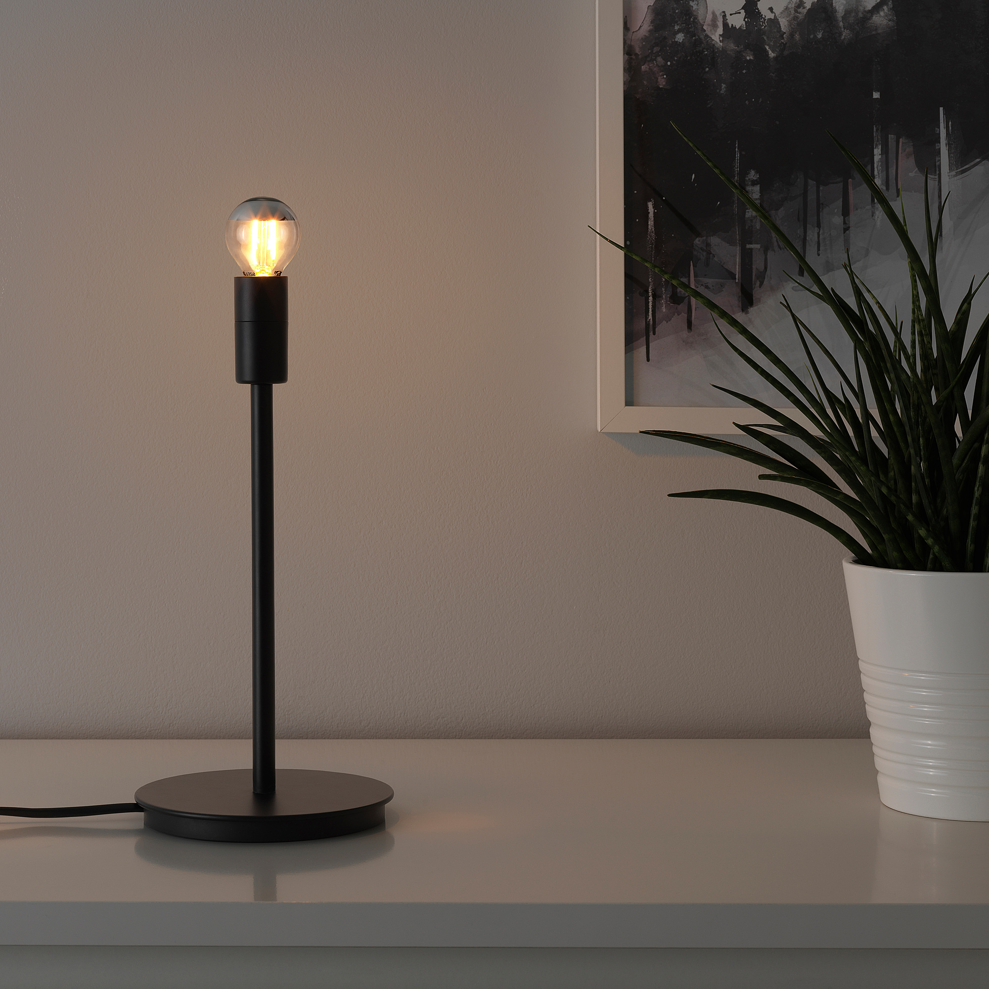 SKAFTET Table lamp base, black, 30 cm IKEA