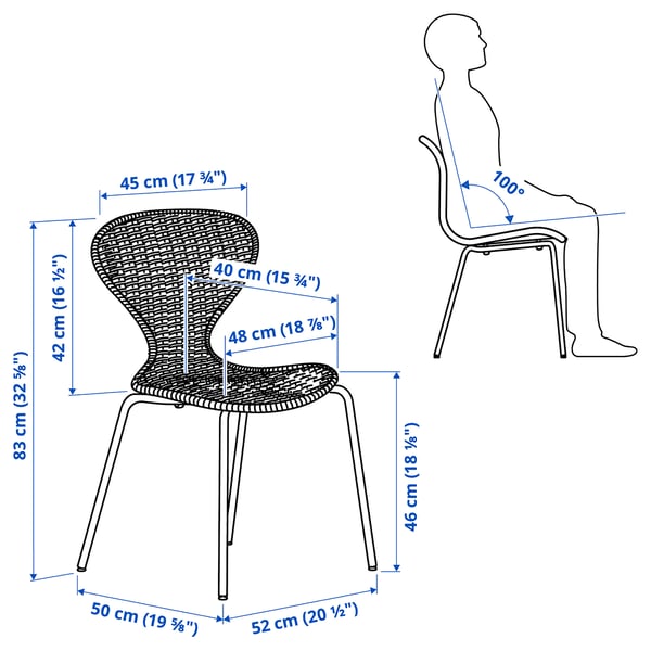SKÅLSTA Chair, rattan/tubular metal/light grey-beige