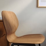 SKÅLSTA Chair, walnut veneer/tubular metal/black-grey