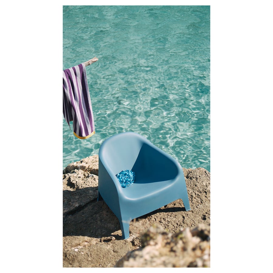 SKARPÖ Armchair, outdoor, dark blue IKEA