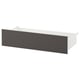 Option: A SKATVAL drawer unit in white with a grey front panel. It has a rectangular shape with a sleek, minimalist design.