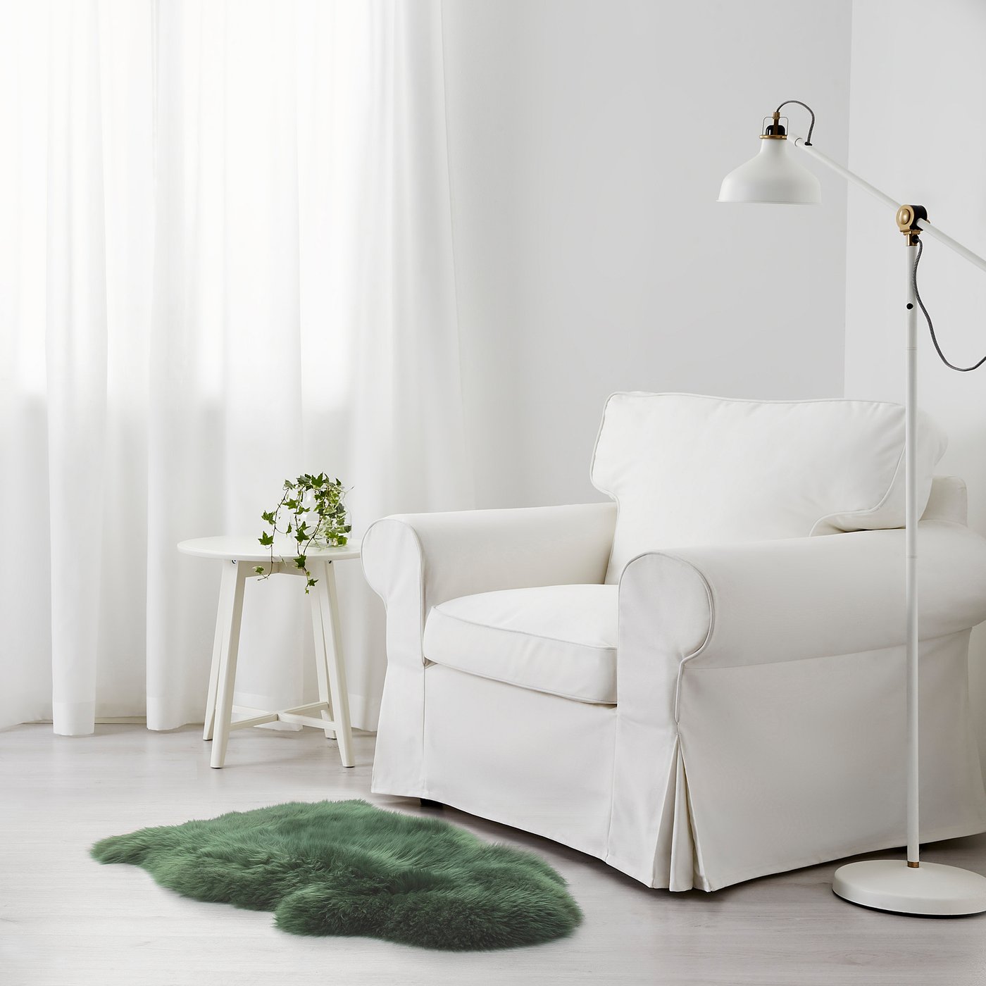 SKOLD Sheepskin, dyed, dark green, 90 cm IKEA