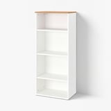 SKRUVBY Bookcase, white, 60x140 cm