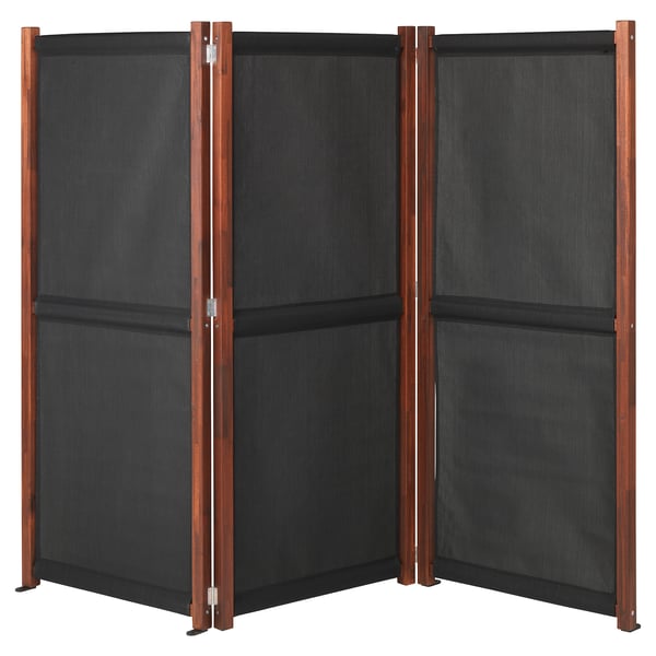 SLÄTTÖ privacy screen, outdoor, black/brown stained, 211x170 cm IKEA